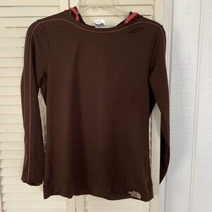 North Face vapor wick brown hoodie